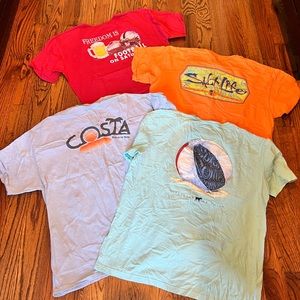 LOT OF MENS XL AND XXL TSHIRTS: COAST, COSTA salt life and southern